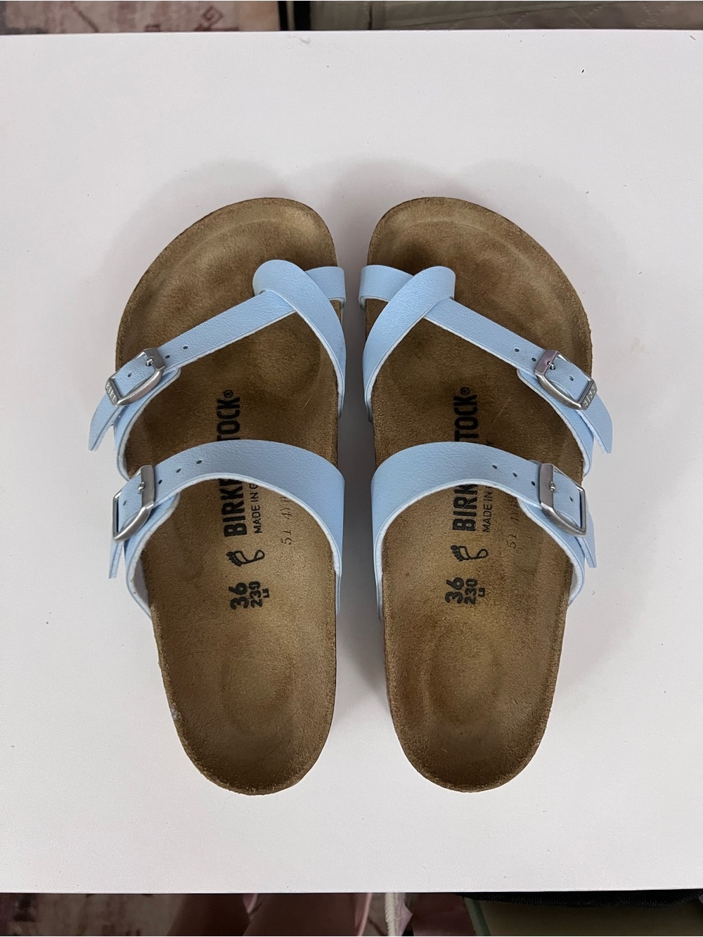Birkenstock Sky Blue Mayari Sandals Fits W US 6 - Picture 2 of 4